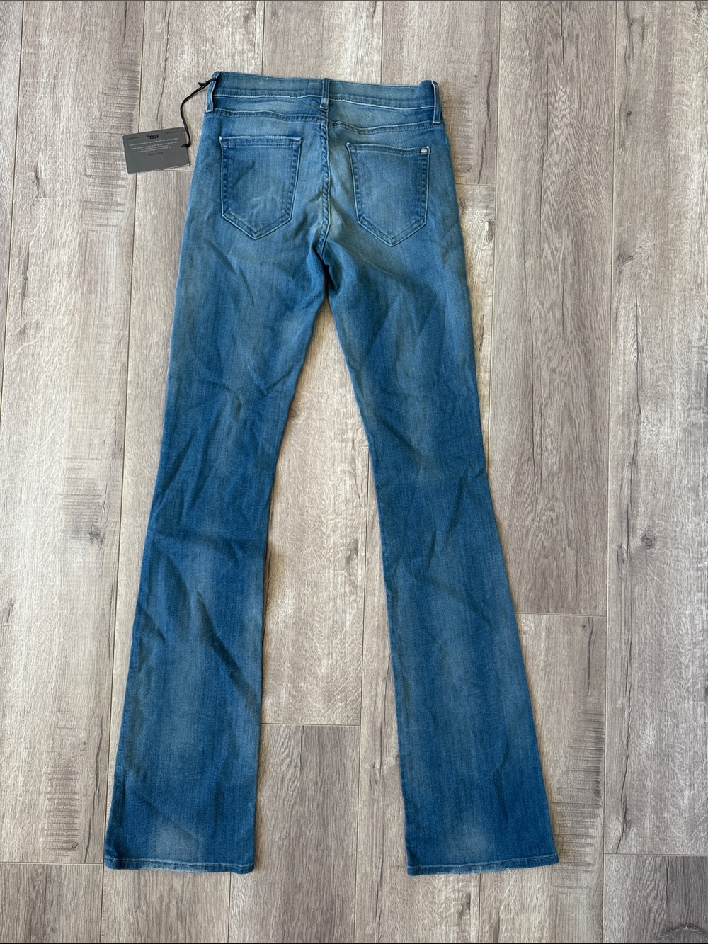 Koral Y2K Low Rise Bootcut Flare Jeans 25 Stretch Denim Minimalist Coquette NWT - Picture 8 of 9